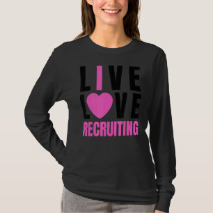 Camiseta Amor Rosa Bonito Ao Vivo Recrutando No Coração Rec