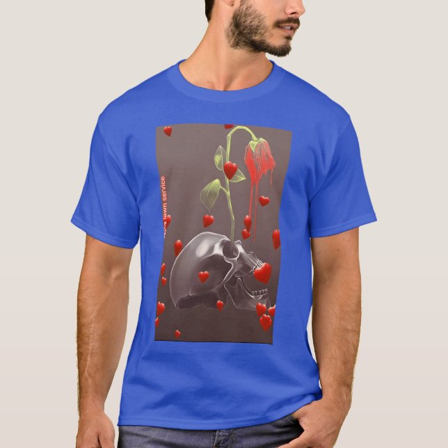 Camiseta amor rosa vintage (Frente)
