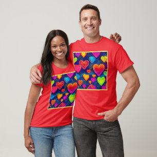 Camiseta Amor Sem Véu: Corações Chic