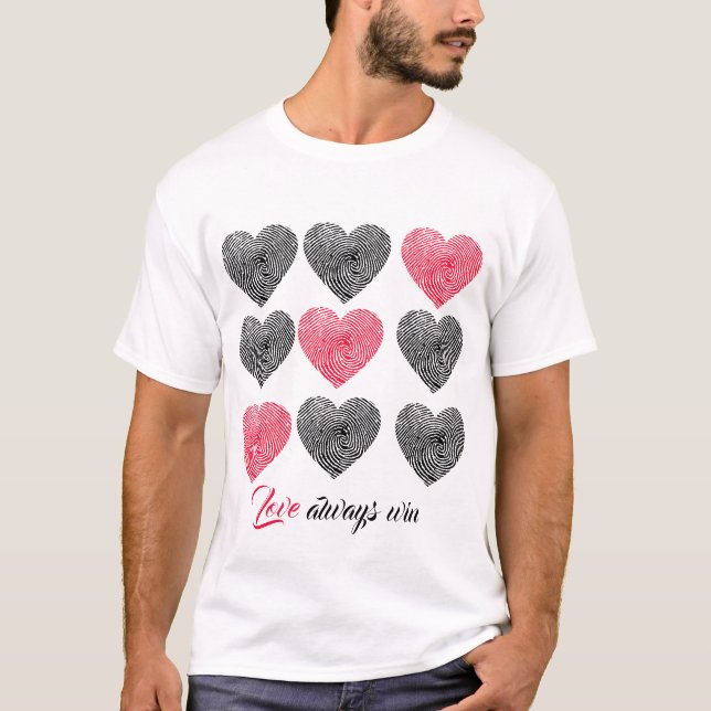 Camiseta amor sempre ganha (Frente)