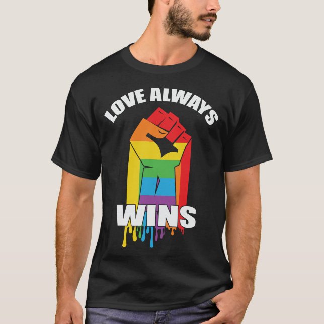 Camiseta Amor sempre ganha Gay LGBT (Frente)