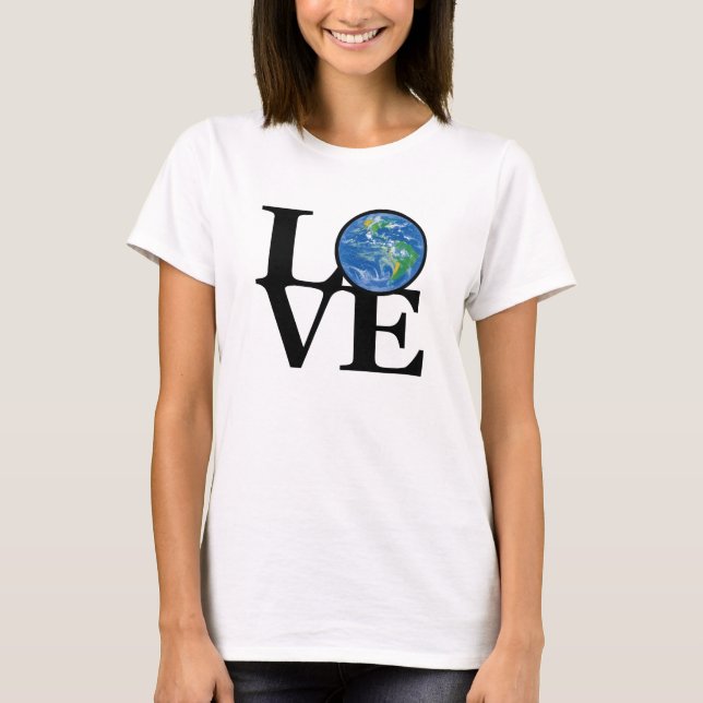 Camiseta AMOR Senhoras da Terra Tanque Branco Mulheres (Frente)