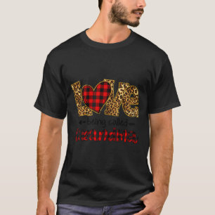 Camiseta Amor Ser Chamado Vovó Leopardo Xadrez Vermelho Cor