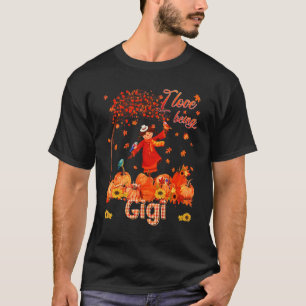 Camiseta Amor Ser Gigi Ação de Graças Bomba de Espantalho d