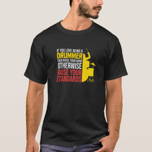 Camiseta Amor Ser Um Drummer Drummer Jogador Drumming Graph