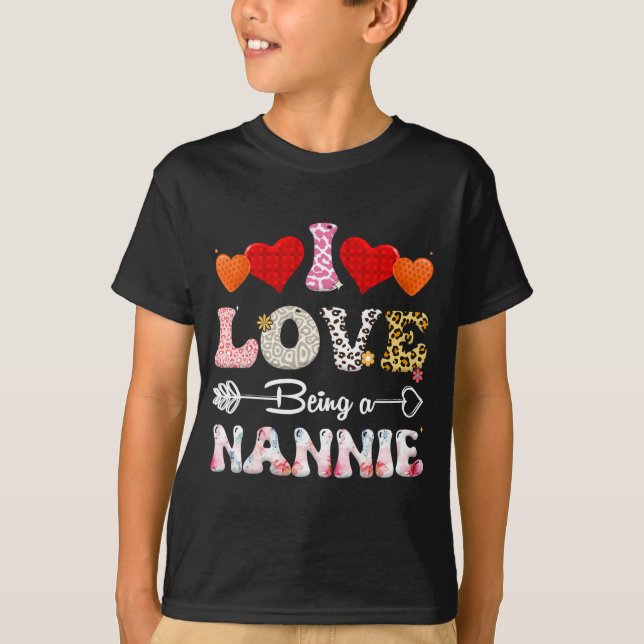 Camiseta Amor Ser Um Nannie Leopard &amp; Búfalo Diversão M (Frente)