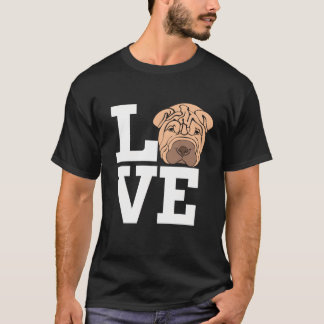 Camiseta Amor Shar Pei Cachorro Cachorro Cachorro Lover