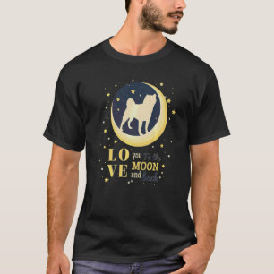 Camiseta Amor Shiba Inu Dog À Lua