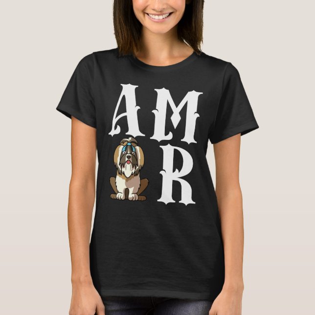 Camiseta Amor Shih Tzu Dog Mãe (Frente)