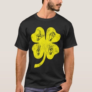 Camiseta Amor Sinal Linguagem Dia de São Patrício Sensibili