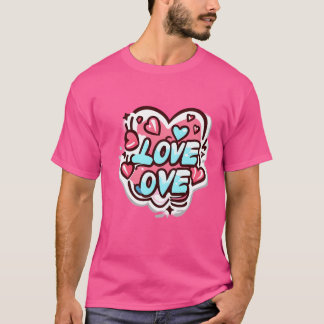 Camiseta amor sobre amigo do design