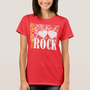 Camiseta Amor: Sólido como um t-shirt do design da rocha