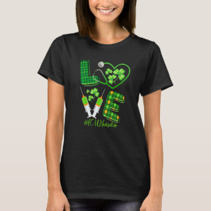 Camiseta Amor St Patrick S Enfermeira De Uti Vida Trevos Ir