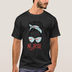 Camiseta Amor Stethoscope Enfermeira Mensageira Enfermeira 