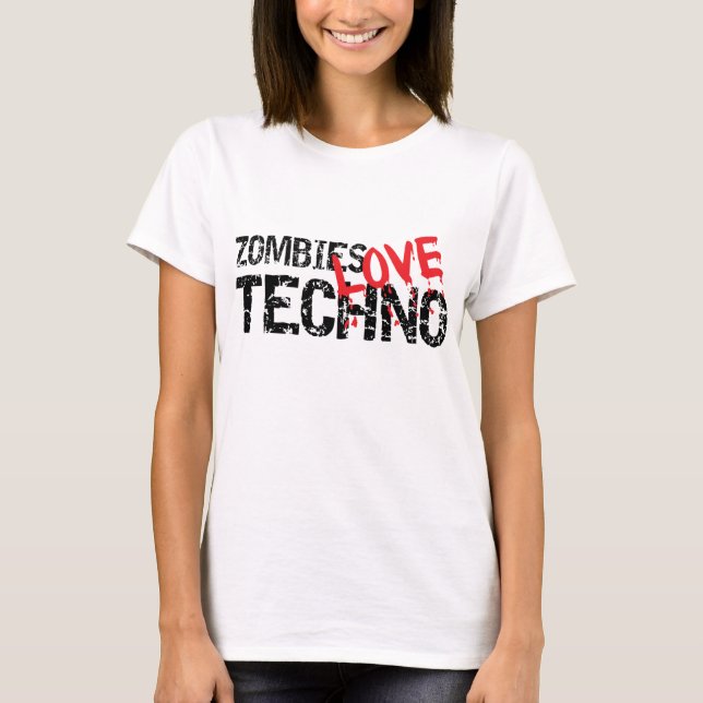 Camiseta Amor Techno dos zombis (Frente)