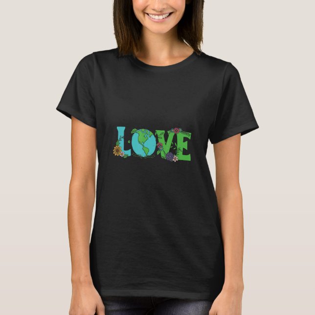 Camiseta Amor Terra Planeta Ecologia (Frente)