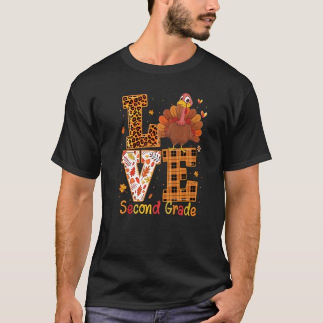 Camiseta Amor Turquia segundo Bonito De Ação De Graças No S (Frente)