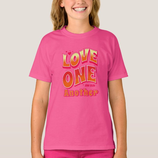 Camiseta Amor Um Ao Outro John 13:34 (Frente)