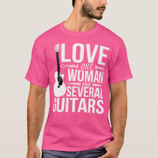 Camiseta Amor Uma Mulher E Várias Guitarras Violão Acústico