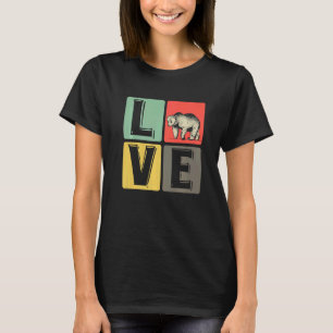 Camiseta Amor Urso Adorável Urso Castanho