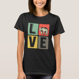 Camiseta Amor Urso Adorável Urso Castanho