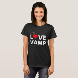 Camiseta Amor Vamp preto personalizável