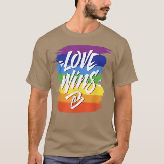 Camiseta Amor vence lésbica Orgulho gay Rainbow Pride LGBT