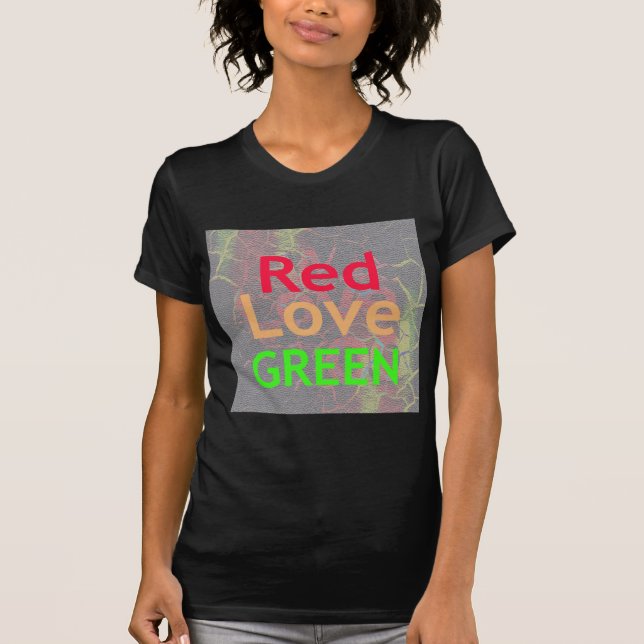 CAMISETA AMOR VERDE OURO VERMELHO (Frente)