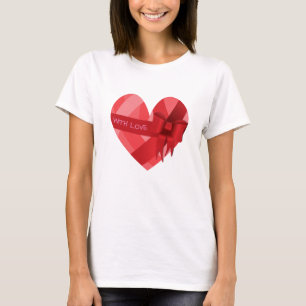 Camiseta Amor vermelho do coração do t-shirt dos namorado
