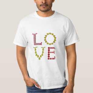 Camiseta Amor, Vermelho e Amarelo