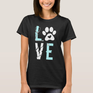 Camiseta Amor Veterinário Veterinário Médico Anima
