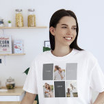 Camiseta Amor Vive Aqui | Três Presentes Da Família De Foto<br><div class="desc">Apresentando um presente animador e personalizado que celebra a essência da família, apresentando uma bela estrutura de cinza adorada com uma frase emocionante "Love Lives Here" e três fotos acalentadas. Cada vez que o receptor vislumbra este dom notável, seu coração será cheio de lembranças amáveis e de uma profunda apreciação...</div>