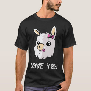 Camiseta Amor Você Lhama Noite de Datas Adoráveis Dia dos N