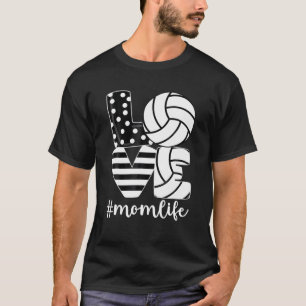 Camiseta Amor Voleibol Mãe Vida Engraçada Bola Esportiva Mã