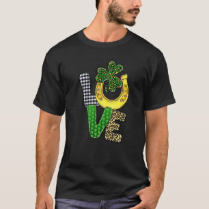 Camiseta Amor Xadrez Leopardo Trevo C Cavalos Sapatos Dia d