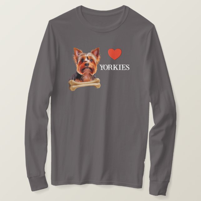 CAMISETA AMOR YORKIES (Frente do Design)