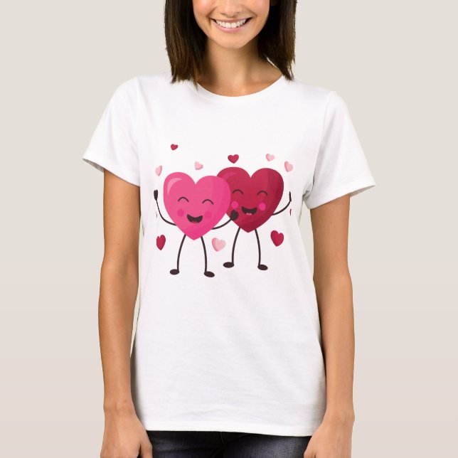 Camiseta 💞 💕 Amores Amantes Amigos 💕 Especiais do Dia do (Frente)