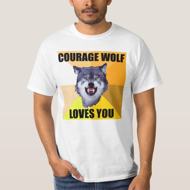 Camiseta Amores do LOBO da CORAGEM você t-shirt (Frente)