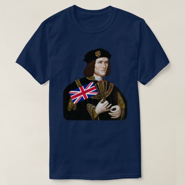 Camiseta Amores Leicester - Union Jack do rei Richard III (Frente do Design)
