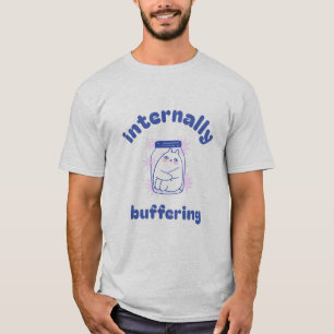 Camiseta Amortecendo Internamente Gato Engraçado Estudant
