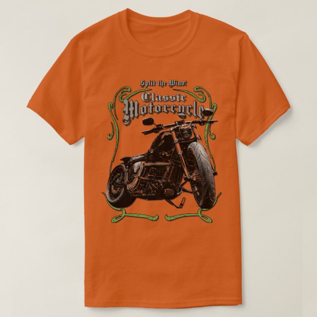Camiseta Amortização de motociclos clássicos (Frente do Design)