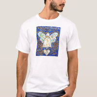 & Azul; Anjo do Cancer Dourado - Grande