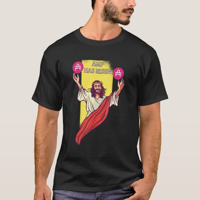Camiseta Amp Crypto Rise Cryptocurrency Jesus (Frente)