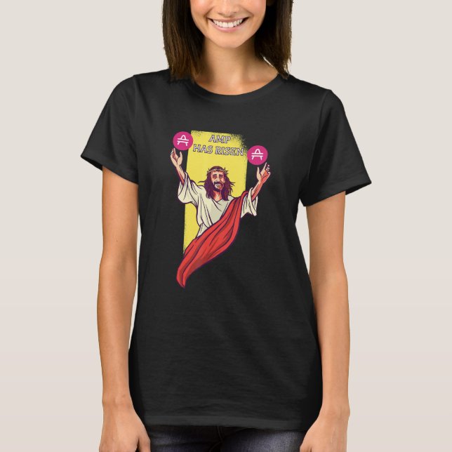 Camiseta Amp Crypto Rise Cryptocurrency Jesus (Frente)