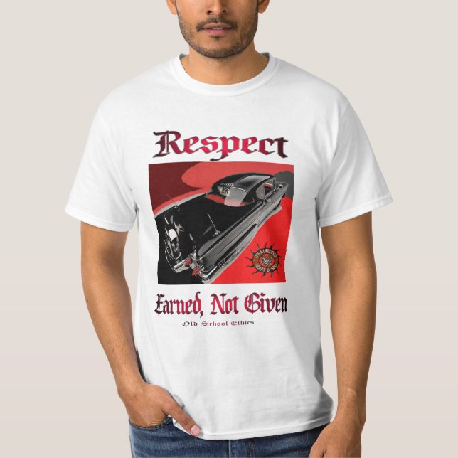 Camiseta &amp preto; respeito do impala OSE do vermelho 58 (Frente)