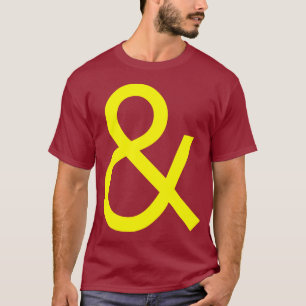 Camiseta Ampersand - Amarelo no escuro