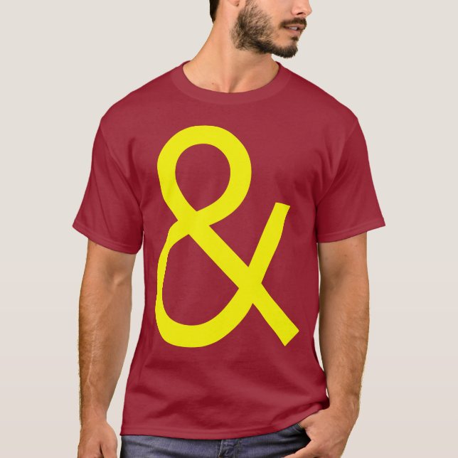 Camiseta Ampersand - Amarelo no escuro (Frente)