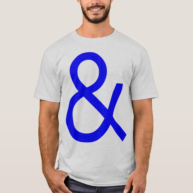 Camiseta Ampersand - Azul com luz (Frente)