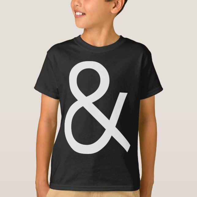 Camiseta Ampersand - Branco em preto (Frente)