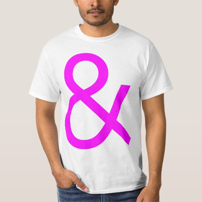 Camiseta Ampersand - Magenta sobre luz (Frente)